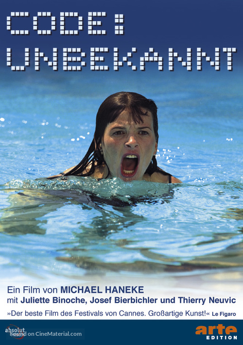 Code inconnu: R&eacute;cit incomplet de divers voyages - German DVD movie cover