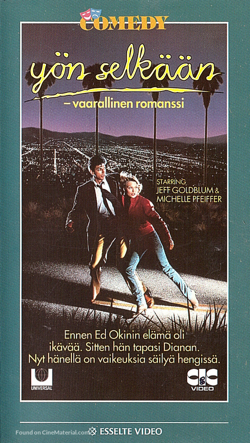 Into the Night - Finnish VHS movie cover