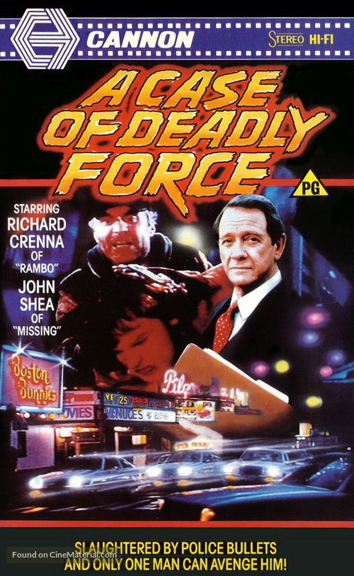 A Case of Deadly Force - British Movie Cover