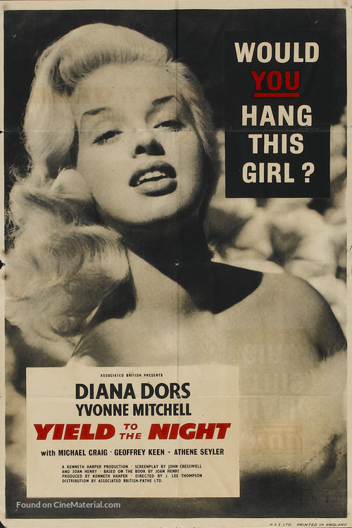 Yield to the Night - British Movie Poster