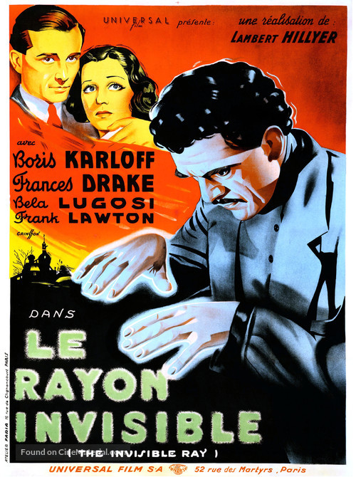 The Invisible Ray - French Movie Poster