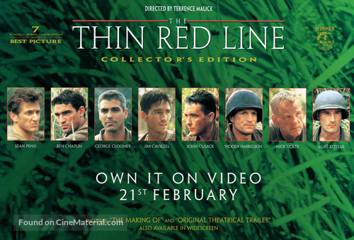 The Thin Red Line - Video release movie poster