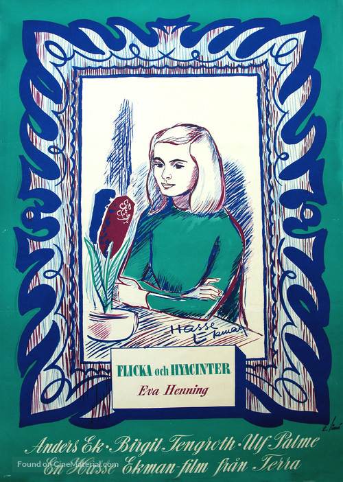 Flicka och hyacinter - Swedish Movie Poster