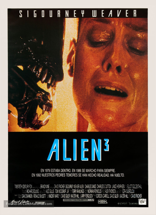 Alien 3 - Spanish Movie Poster