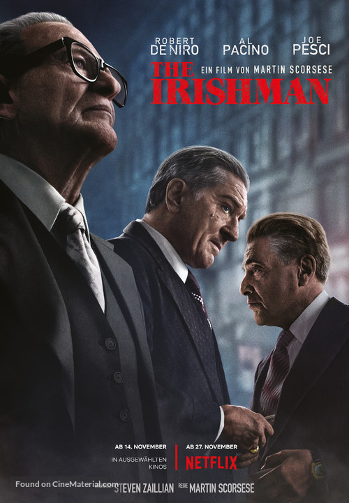 The Irishman - Swiss Movie Poster