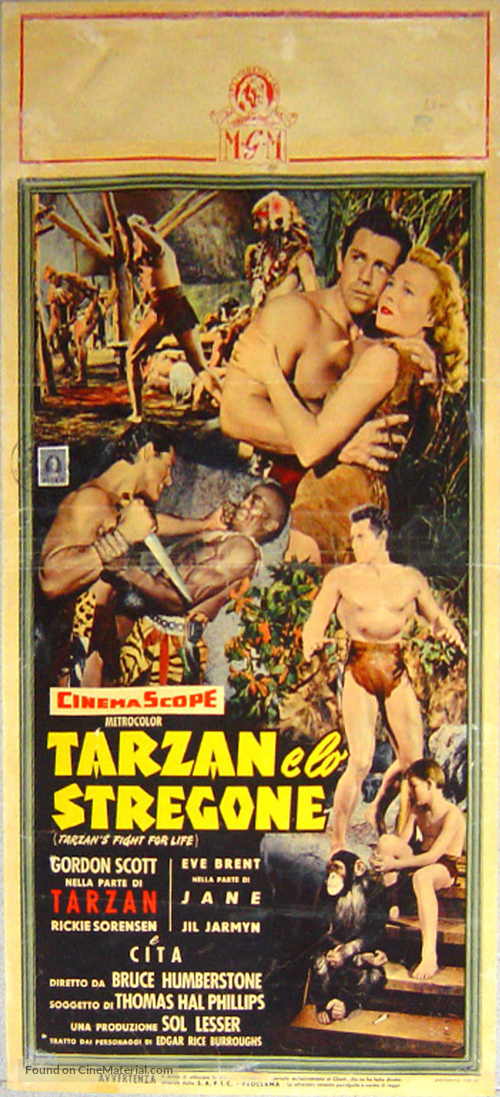 Tarzan&#039;s Fight for Life - Italian Movie Poster