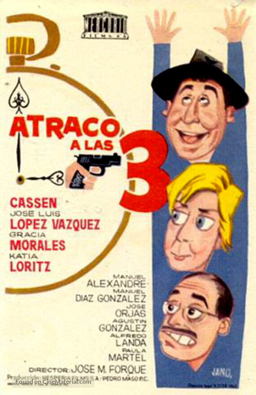 Atraco a las tres - Spanish Movie Poster