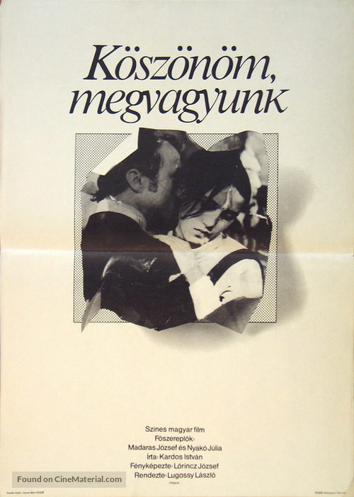 K&ouml;sz&ouml;n&ouml;m, megvagyunk - Hungarian Movie Poster