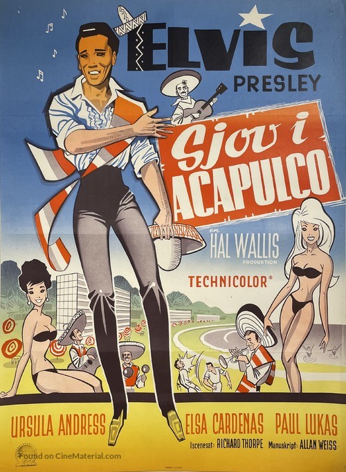 Fun in Acapulco - Danish Movie Poster