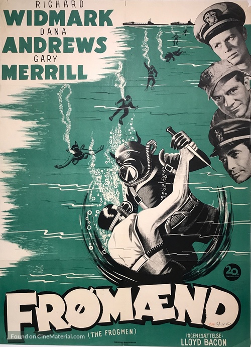 The Frogmen - Danish Movie Poster