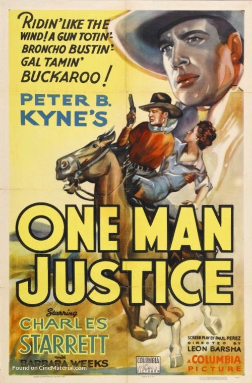 One Man Justice - Movie Poster