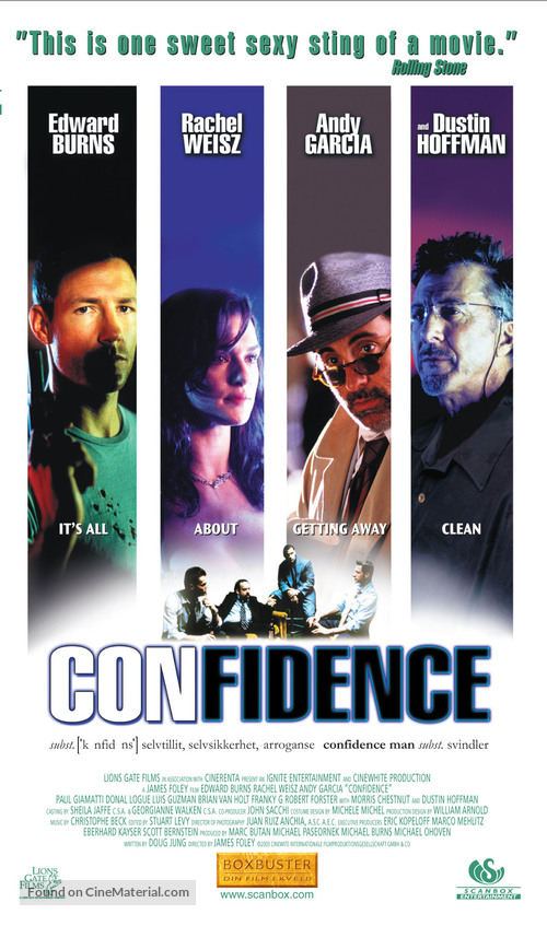 Confidence - Danish VHS movie cover