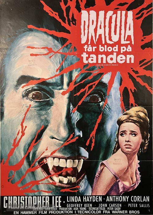 Taste the Blood of Dracula - Danish Movie Poster