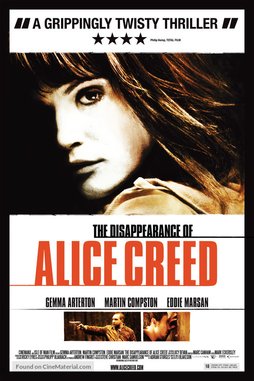 The Disappearance of Alice Creed - British Movie Poster