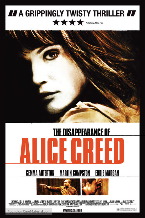 The Disappearance of Alice Creed - British Movie Poster
