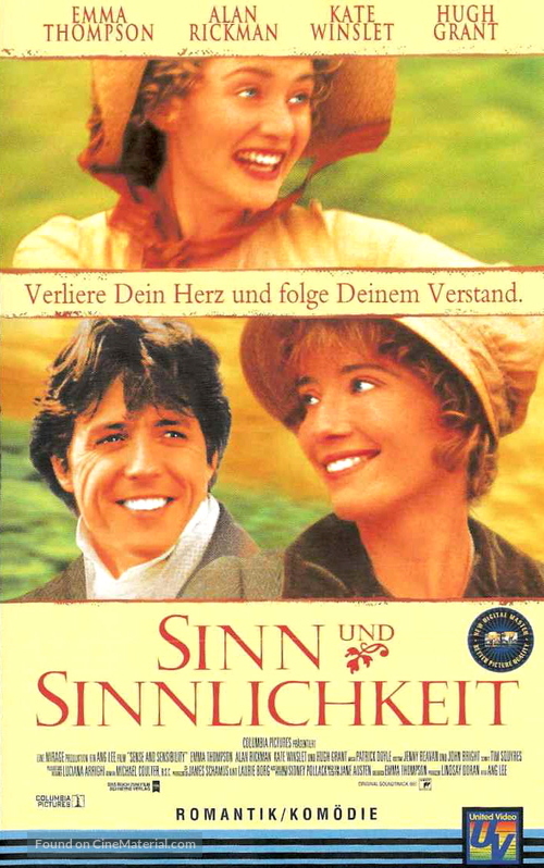 Sense and Sensibility - German Movie Cover