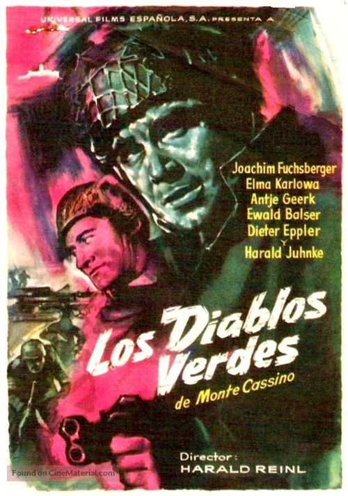 Die gr&uuml;nen Teufel von Monte Cassino - Spanish Movie Poster