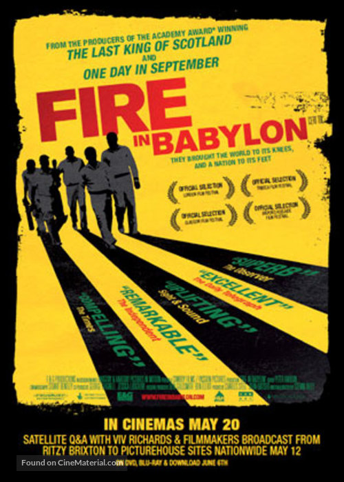 Fire in Babylon - British Movie Poster