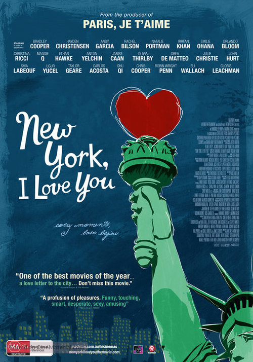 New York, I Love You - Australian Movie Poster