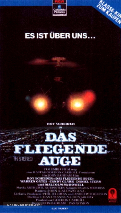 Blue Thunder - German VHS movie cover