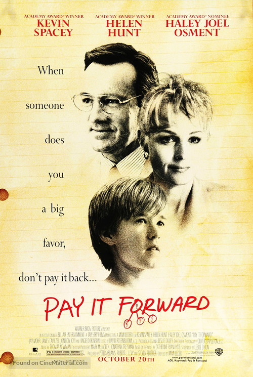 Pay It Forward - Movie Poster