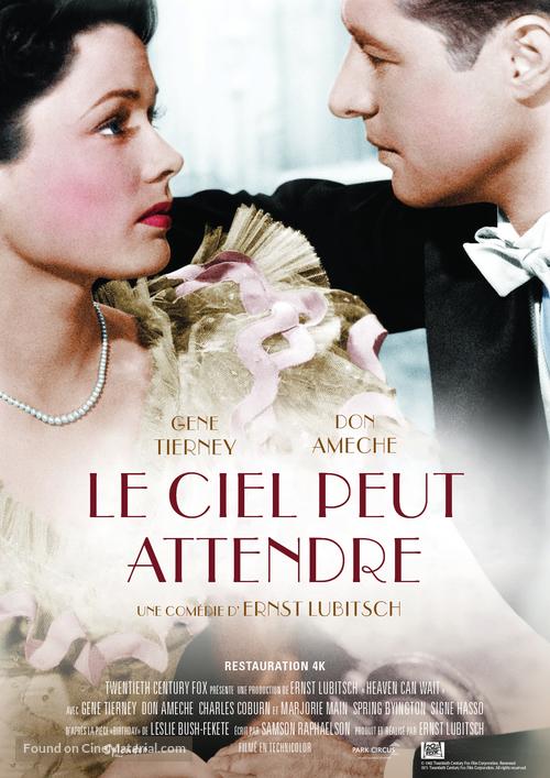 Heaven Can Wait (1943) French rerelease movie poster