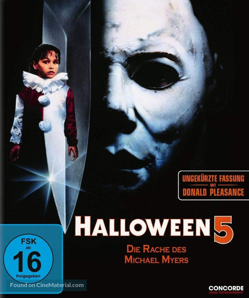 Halloween 5: The Revenge of Michael Myers - German Blu-Ray movie cover