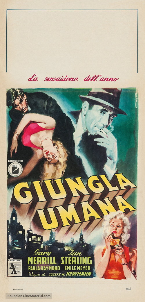 The Human Jungle - Italian Movie Poster