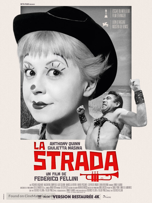 La strada - French Re-release movie poster