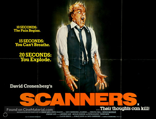 Scanners - British Movie Poster