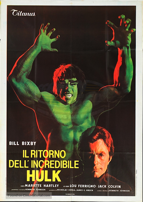 The Incredible Hulk Returns - Italian Movie Poster