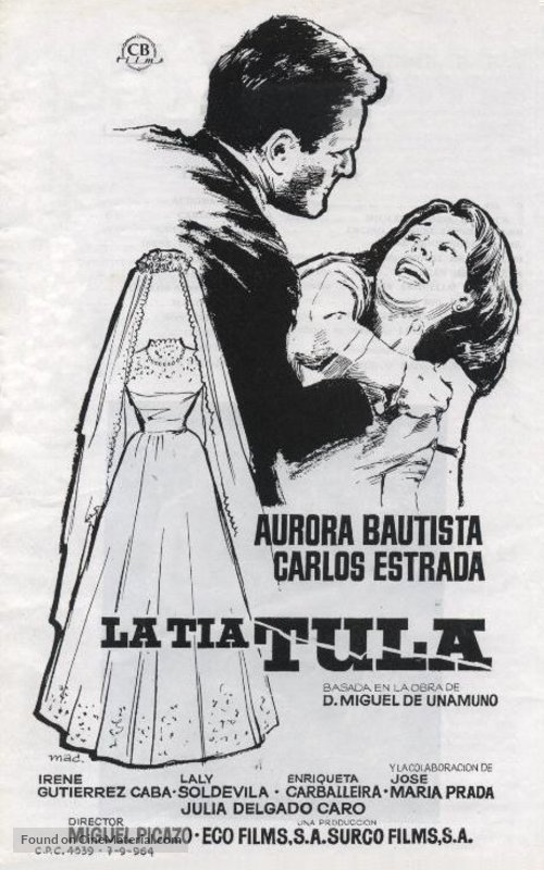 La t&iacute;a Tula - Spanish Movie Poster