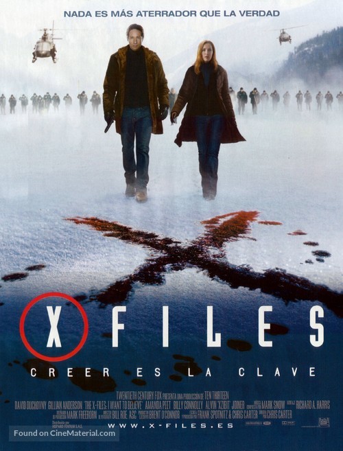 The X Files: I Want to Believe - Spanish Movie Poster