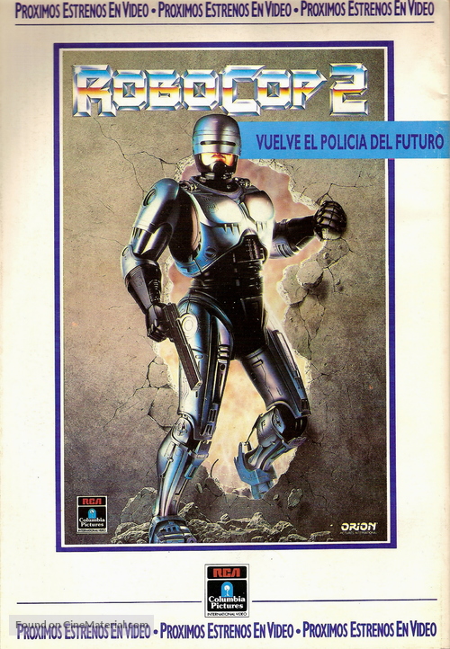 RoboCop 2 - Spanish VHS movie cover