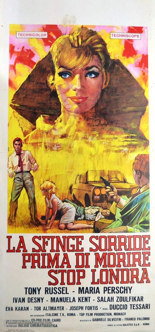 La sfinge sorride prima di morire - stop - Londra - Italian Movie Poster