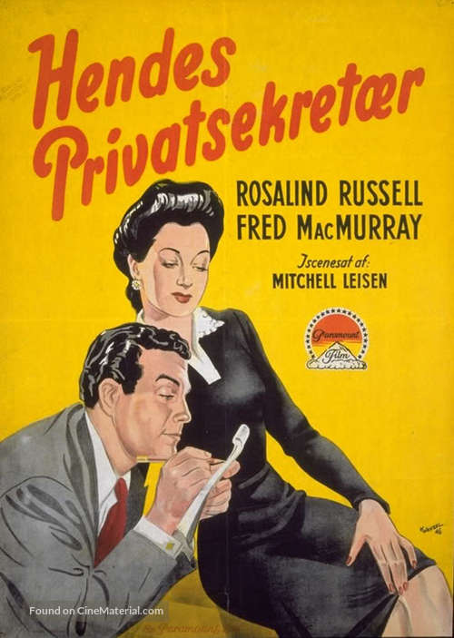 Take a Letter, Darling - Danish Movie Poster