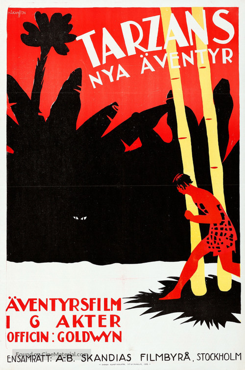 The Revenge of Tarzan - Swedish Movie Poster
