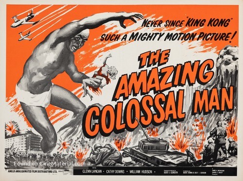 The Amazing Colossal Man - British Movie Poster