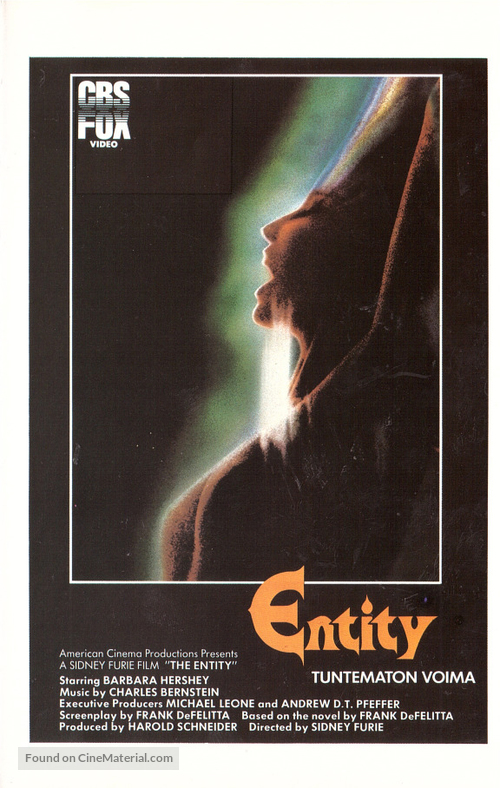 The Entity - Finnish VHS movie cover