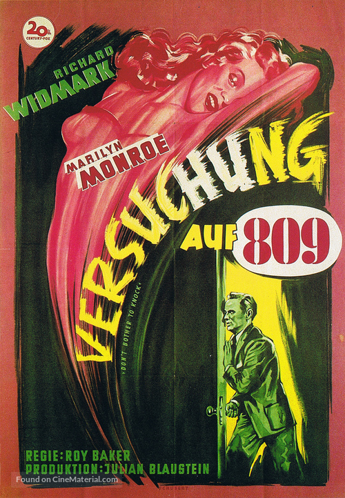 Don&#039;t Bother to Knock - German Movie Poster