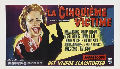 While the City Sleeps - Belgian Movie Poster