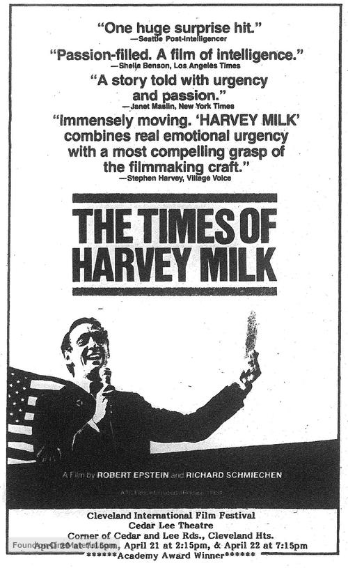 The Times of Harvey Milk - Movie Poster