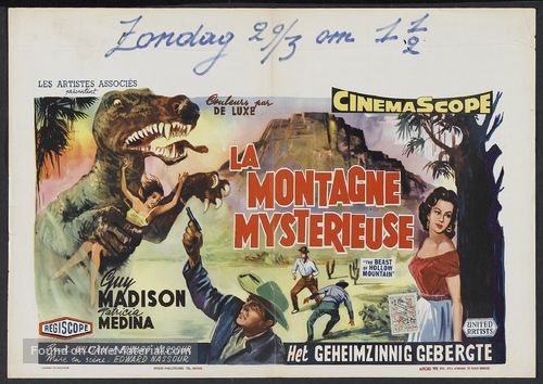 The Beast of Hollow Mountain - Belgian Movie Poster