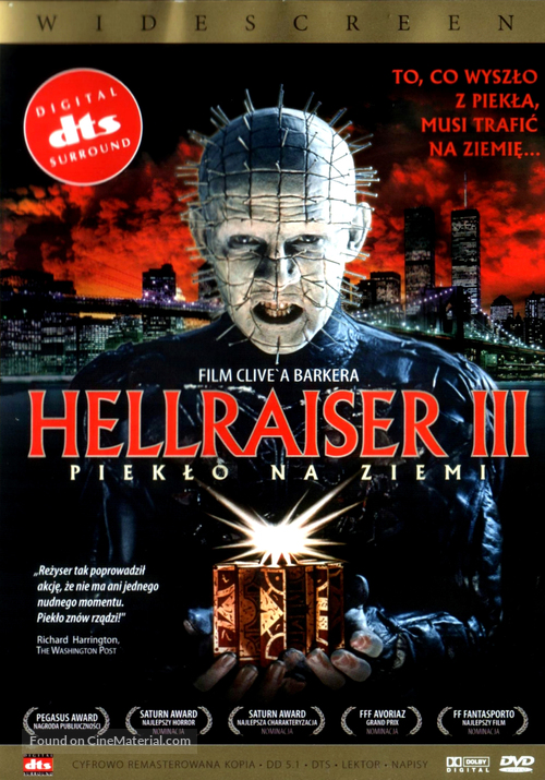 Hellraiser III: Hell on Earth - Polish DVD movie cover