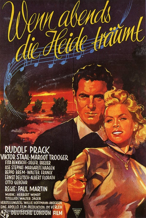 Wenn abends die Heide tr&auml;umt - German Movie Poster