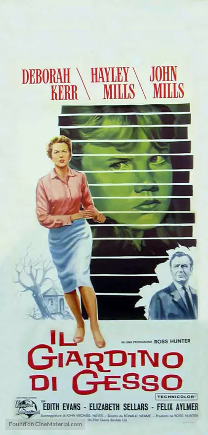 The Chalk Garden 1964 Italian Movie Poster