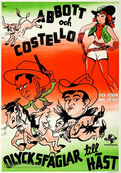 Ride &#039;Em Cowboy - Swedish Movie Poster