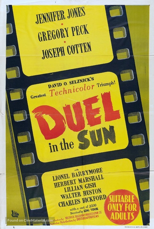 Duel in the Sun - Australian Movie Poster