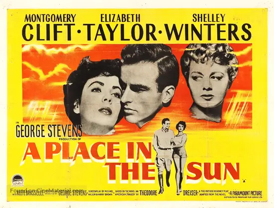 A Place In The Sun 1951 British Movie Poster