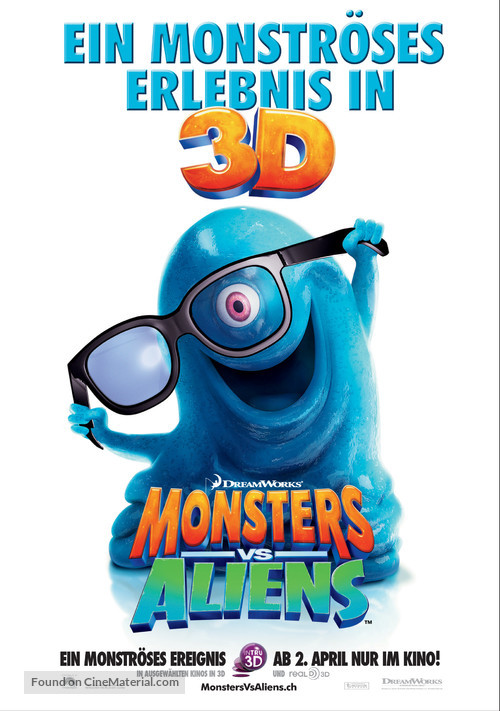 Monsters vs. Aliens - Swiss Movie Poster